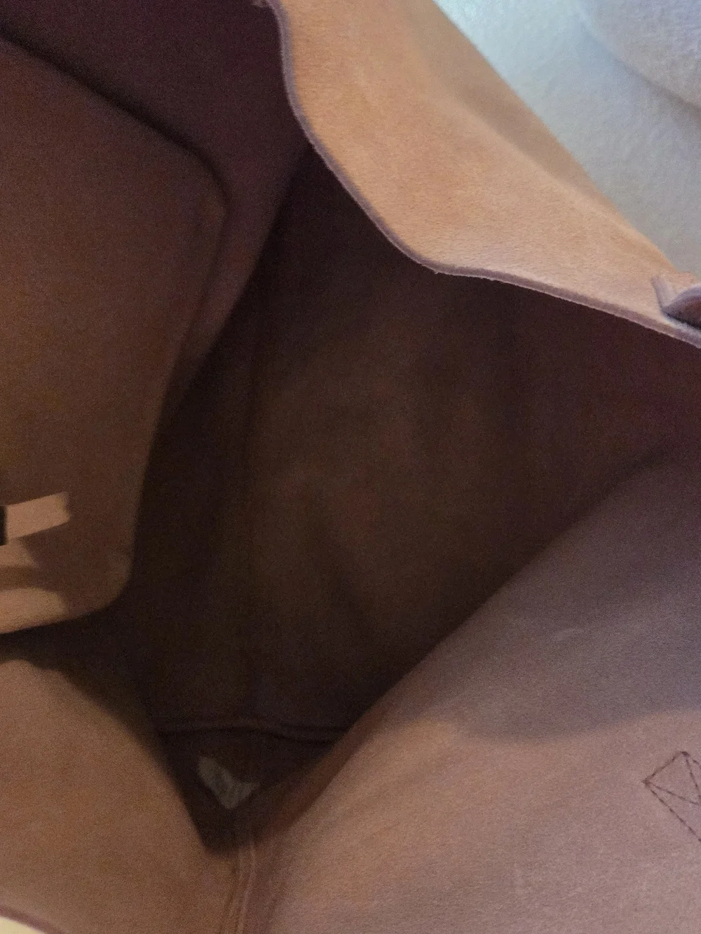 Madewell Suede Transport Tote in Nude Beige - Picture 6 of 6